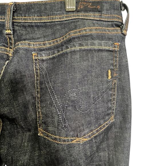 Citizens of Humanity Ava Low Waist Stretch Straight Leg Dark Denim Jean Size 30 - Picture 9 of 16